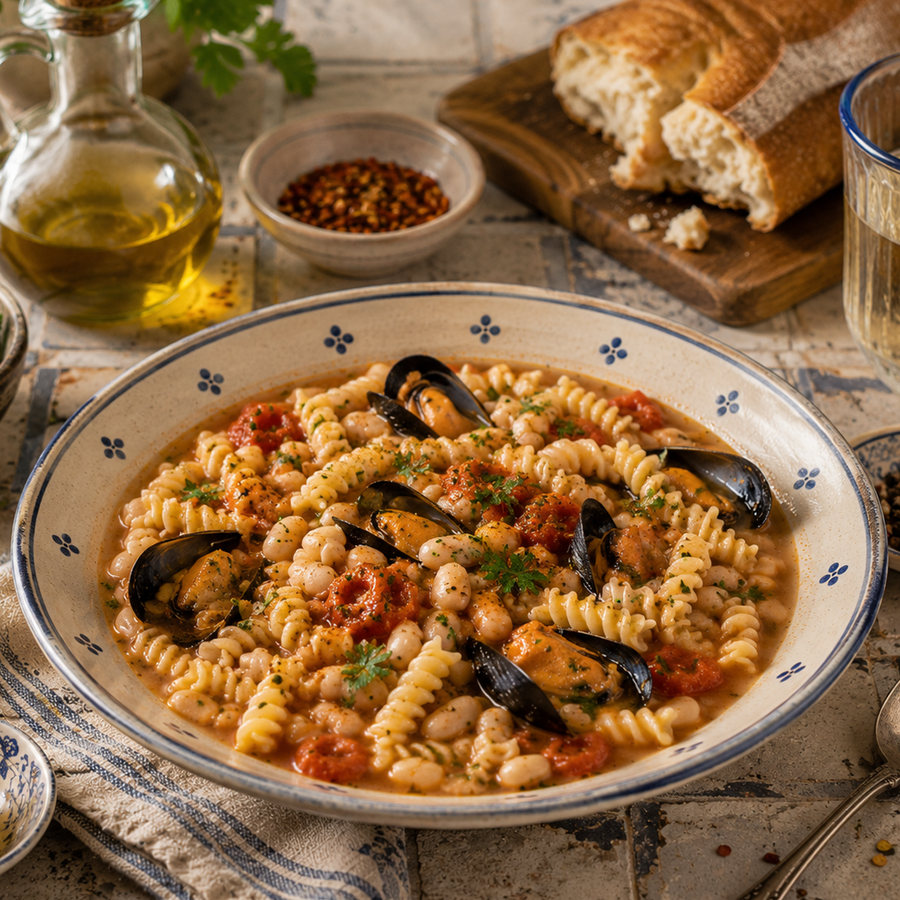 Pasta e Fagioli con Cozze