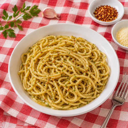 Spaghetti al Sugo di Salmoriglio