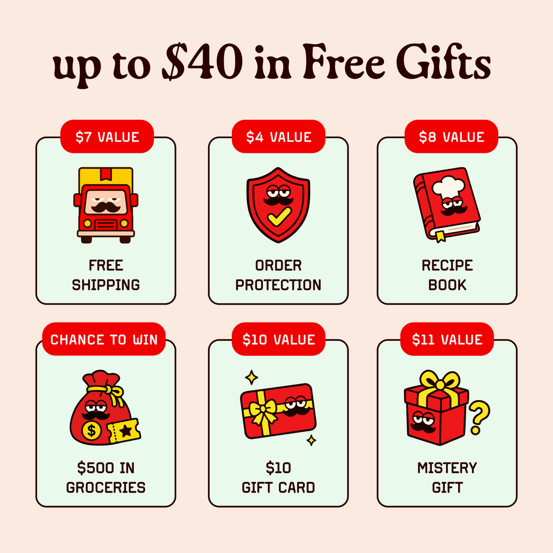 Subscribe & Save welcome gifts