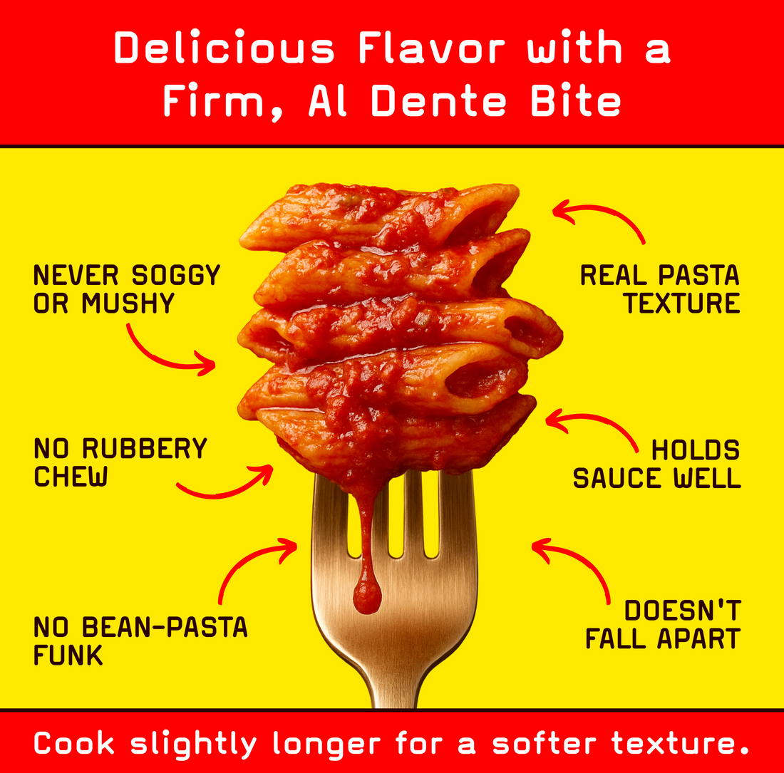 Pete’s pasta taste and al dente texture